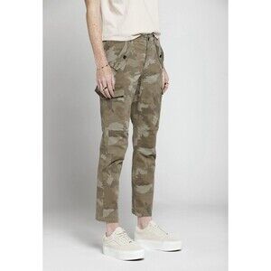NEW Current Elliott Bayonette Slim Cargo Ankle Pant Women Size 31 XL Sage Camo